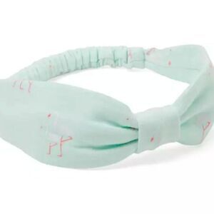 Janie and Jack 100031366 mint flamingo print Headband NWT One Size